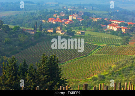 Chianti, Monti dans le Chianti, Toscane,paysage, Province de Sienne, Toscane, Italie, Banque D'Images