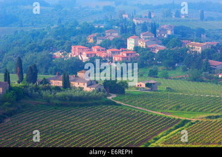 Chianti, Monti dans le Chianti, Toscane,paysage, Province de Sienne, Toscane, Italie, Banque D'Images