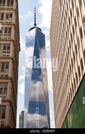 One World Trade Center, également connu sous le nom de la tour de la liberté et de la Tour 1, Manhattan, New York City, New York, USA Banque D'Images