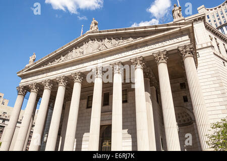 Cour Suprême de New York, 60, rue Centre, Foley Square, Manhattan, New York City, New York, USA Banque D'Images