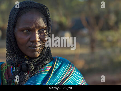 Tribu Borana, femme, l'Ethiopie Yabelo, Banque D'Images