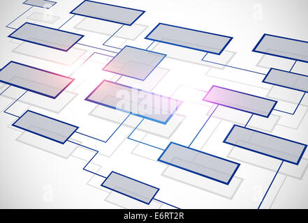 Business communication concept organigramme sur fond blanc Banque D'Images