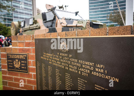 World War 1 memorial à Australina Light Horse Regiment (FIA) à lancer en caserne Parramatta. Banque D'Images