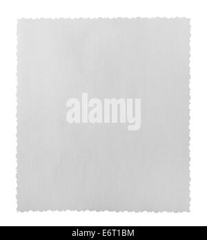 La texture du papier blanc ou d'arrière-plan sur un fond blanc. Clipping Path Banque D'Images