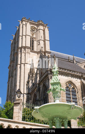 Cathédrale de St Julien Le Mans, France, Europe Banque D'Images