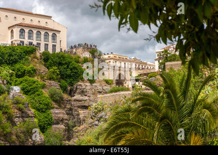 Vue sur la Gorge El Tajo, Ronda, Malaga province, Andalusia, Spain, Europe. Banque D'Images