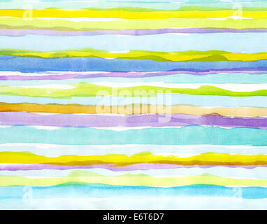 Bandes d'aquarelle multicolore Banque D'Images