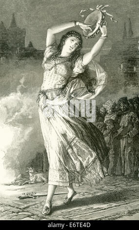 Esmeralda est un personnage de l'écrivain français Victor Hugo" 1831 roman "Le Bossu de Notre-Dame". Banque D'Images