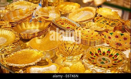 Or sur le célèbre souk d'Or' à Dubaï Banque D'Images