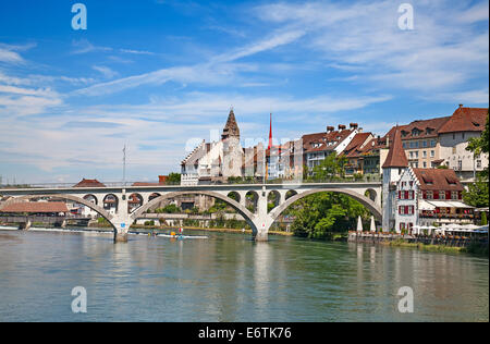 La vieille ville de Bremgarten, près de Zurich, Suisse Banque D'Images