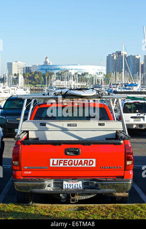 Lifeguard chariot. Long Beach, Californie. Banque D'Images