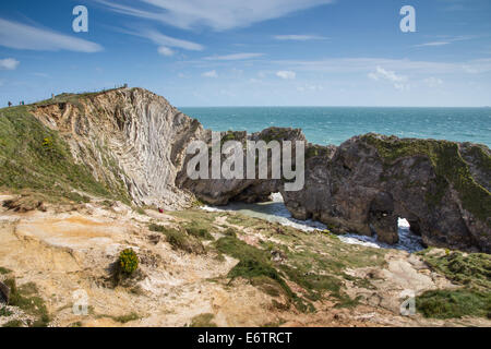 L'Anse de Lulworth sur la côte jurassique du Dorset en Angleterre. Banque D'Images