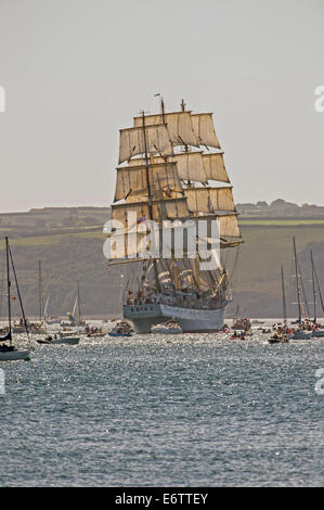 Falmouth Tall Ships 2014 Parade de "naviguer" Banque D'Images