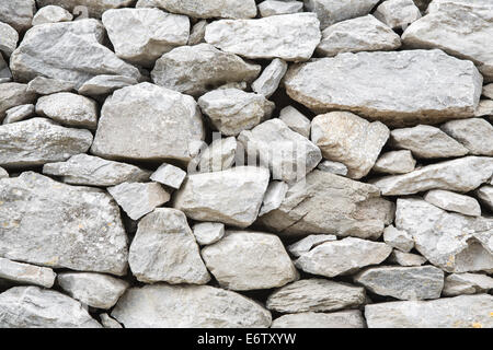 Mur de jardin en bois de couleur blanche pour un fond naturel - aucun mortier de gypse. Banque D'Images