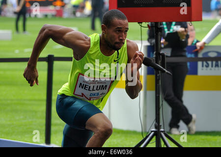 Berlin, Allemagne. 31 août, 2014. Istaf 2014, athlétisme, événements, Bryshon Nellum Olympiastadion de début (USA) 400m. Credit : Burghard Schreyer/Alamy Live News Banque D'Images