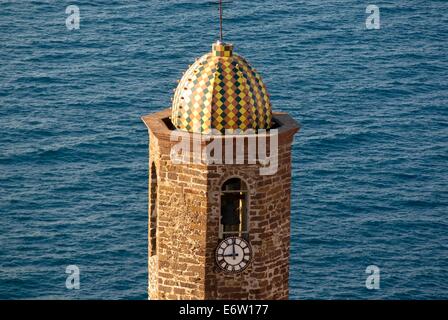 Voir dans la tour a de Castel Sardo en Sardaigne en Italie Banque D'Images