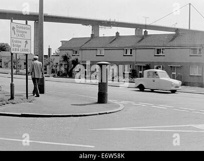 Old Kilpatrick, regard vers l'Erskine Bridge. 1978 Banque D'Images