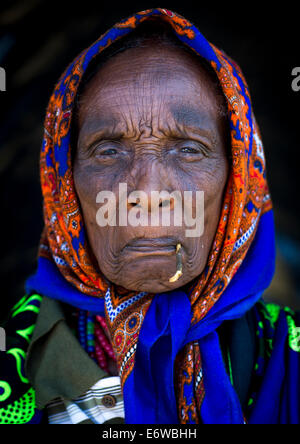 Tribu Borana, femme, l'Ethiopie Yabelo, Banque D'Images