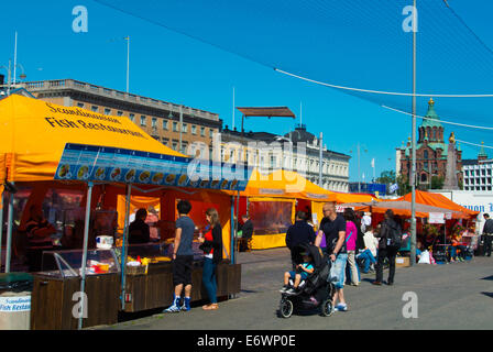 Place du marché, Kauppatori, le centre d'Helsinki, Finlande, Europe Banque D'Images