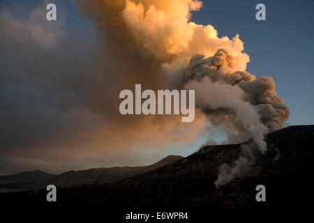 Volcan Tavurvur dans la journée, Rabaul, East New Britain, Papouasie-Nouvelle-Guinée, du Pacifique Banque D'Images