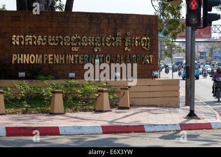 Entrée de l'aéroport international de Phnom Penh, Cambodge Banque D'Images