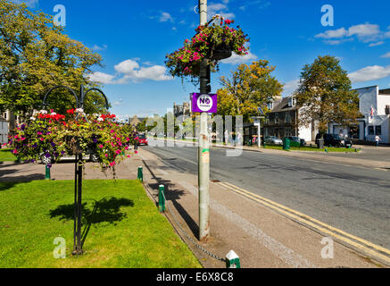 Référendum sur l'indépendance écossaise 2014 VOTE AUCUN SIGNE SUR UN LAMPADAIRE À Grantown on Spey Banque D'Images