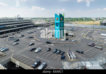 Parking, parking à étages, l'aéroport de Cologne Bonn, Cologne, Rhénanie du Nord-Westphalie, Allemagne Banque D'Images