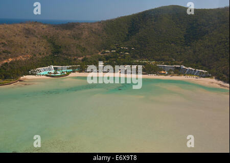 Vue aérienne de l'Whitsunday Islands, Queensland, Australie Banque D'Images