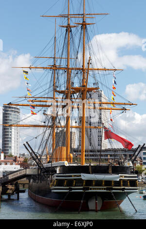 Le HMS Warrior portsmouth hampshire england uk go Banque D'Images