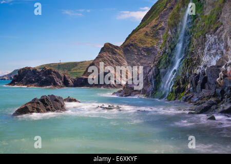 Cascade, Tresaith, Ceredigion, West Wales, Royaume-Uni Banque D'Images