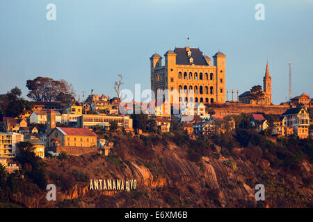 Palais du Roi, Rova, la colline Analamanga, Antananarivo, capitale, hauts plateaux, Madagascar, Afrique Banque D'Images