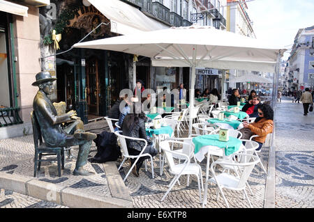 'Art Nouveau', un café Brasileira Rua Garrett, quartier du Chiado, Lisbonne, Lisboa, Lisbonne Région District, Portugal Banque D'Images