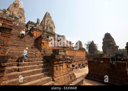 Pre Rup, Parc archéologique d'Angkor, Siem Reap, Cambodge Banque D'Images