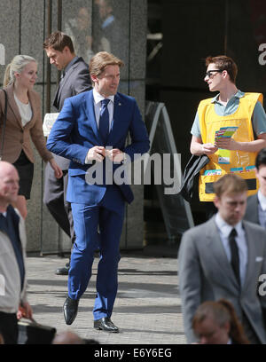 Jeu des trônes acteur NikoLaj Coster-Waldau Films l'autre femme dans le centre-ville de Los Angeles comprend : NikoLaj Coster-Waldau Où : Los Angeles, California, United States Quand : 28 Mars 2014 Banque D'Images