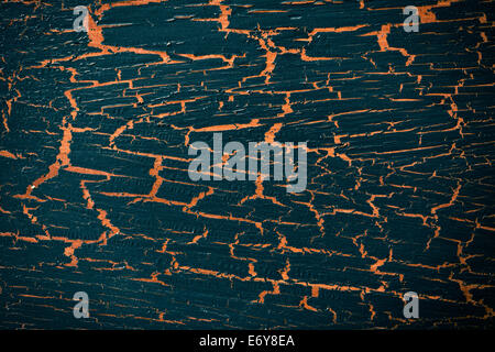 L'arrière-plan noir peint craquelé Banque D'Images