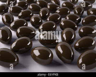Beaucoup d'oeufs au chocolat, 3d illustration Banque D'Images