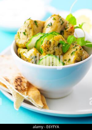 Bouchées de poulet à la menthe fraîche Banque D'Images