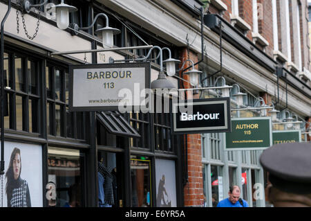 BARBOUR Shop à Spitafields, London, UK Banque D'Images