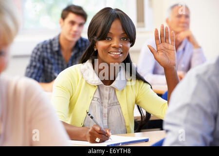 Student in class Banque D'Images