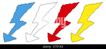 Couleur isolé sur fond blanc Banque D'Images