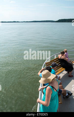 Croisière sur le lac, à Augustow, Pologne Banque D'Images