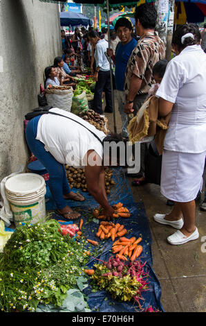 Marché de fruits à Tingo Maria. huanuco ministère. au Pérou. Banque D'Images