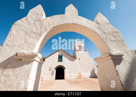 Eglise de San Pedro (San Pedro de Atacama), Désert d'Atacama, El Norte Grande, Chili Banque D'Images