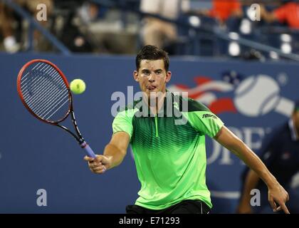 New York, NY, USA. 09Th Nov, 2014. US Open de tennis du grand chelem. L'USTA Billie Jean King National Tennis Center de Flushing Meadows, Dominic Thiem (AUT) : Action de Crédit Plus Sport/Alamy Live News Banque D'Images