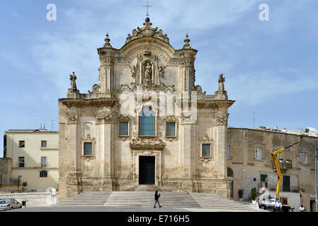 Italie Basilicate Matera Église et couvent de Saint François d'assise Banque D'Images