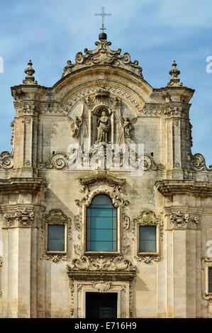 Italie Basilicate Matera Église et couvent de Saint François d'assise Banque D'Images