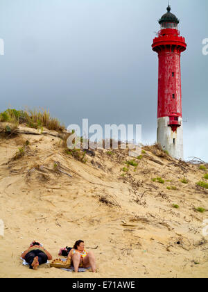 Phare de la Coubre a 64 mètre de haut phare construit 1905 à La Tremblade en Charente-Maritime domaine de south west France Banque D'Images