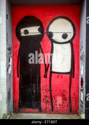 Londres, Royaume-Uni. Sep, 2014 3. Shoreditch et Brick Lane creative graffiti et art social crédit 2014 : Guy Josse/Alamy Live News Banque D'Images