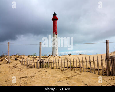 Phare de la Coubre a 64 mètre de haut phare construit 1905 à La Tremblade en Charente-Maritime domaine de south west France Banque D'Images