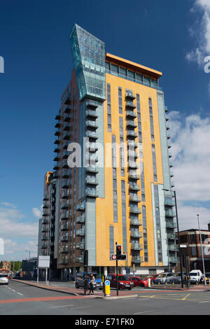 Centrel Skyline sur Rochdale Road, Manchester, un appartement moderne de 18 étages bonjour lieu d'hébergement. près de la Northern Quarter. Banque D'Images